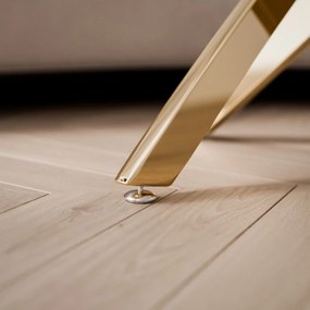 KONFERENČNÝ STOLÍK PASCAL ZLATÝ + SKLO