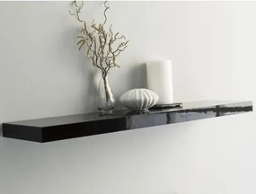 Polica na stenu Shelvy 88 cm, čierna lesk%