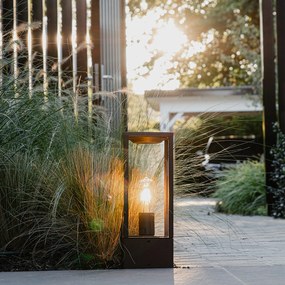 Priemyselné stojace vonkajšie svietidlo hrdzavohnedá 40 cm IP44 - Charlois