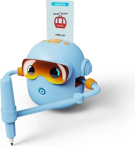 KIK Interaktívny vzdelávací kresliaci robot, modrá súprava so 100 kartami
