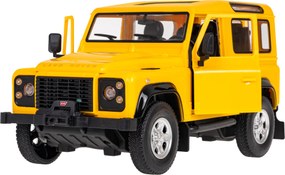 Land Rover Defender žltý RASTAR 1:14 model Auto na diaľkové ovládanie + 2,4 GHz diaľkové ovládanie + Manuálne otváranie dverí
