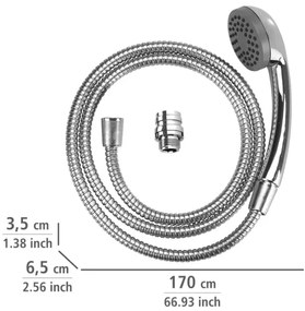 WENKO 22866100 - Sprcha UNIVERSAL 170x6,5 cm lesklý chróm/strieborná/sivá