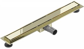 Mexen Flat nerezový sprchový žľab 70 cm (2v1) - vzor M13 , zlatá, 1510070-15