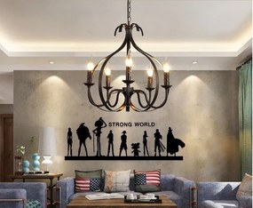 Toolight - Stropná lampa na zavesenie 5xE14 APP255-5CP, OSW-00357