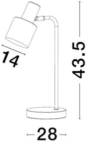 Rustikálna stolová lampa Paz čierne