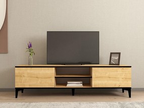 TV stolík/skrinka Tevepo (dub zafírový + čierna) . Vlastná spoľahlivá doprava až k Vám domov. 1095215