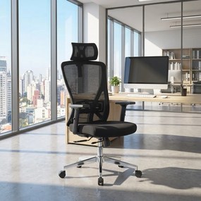 Kancelárska ergonomická stolička Neoseat FLEX PRO — čierna, nosnosť 150 kg
