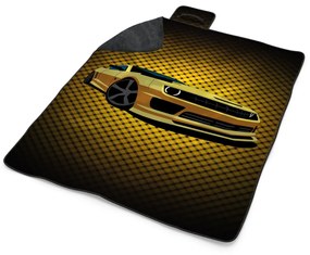Sablio Plážová deka Chevrolet Camaro Žltá mriežka: 200x140 cm