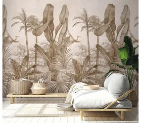 Fototapeta vliesová na stenu Safari palmy listy A53501 1,59x2,8m One roll one motif Grandeco