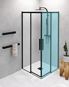 Polysan, ALTIS LINE BLACK sprchové dvere 880-900mm, výška 2000mm, číre sklo, AL1592B