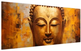 Obraz - Budha, olejomaľba (120x50 cm)
