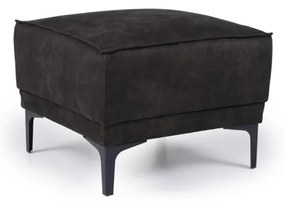 Antracitový taburet z imitácie kože Copenhagen – Scandic