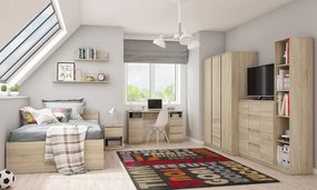 Šatníková skriňa Carlos, dub sonoma, 152 cm