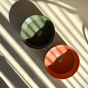 Rea Sami, umývadlo na dosku 360x360x115 mm, tmavá zelená matná, REA-U4567