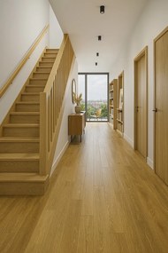 Lentex, PVC podlaha - lino Traffic 50 605-17 Beskidy Oak, na mieru, šíře 2m,4m, hnedá, bez podkladu, chodba / predsieň