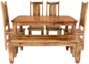 furniture-nabytek.cz - Jedálenský set pre 6 osôb z masívneho manga