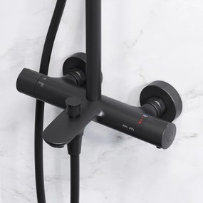 Sprchový systém AM.PM Like F07LA522 s termostatickou vaňovou a sprchovou batériou, čierny