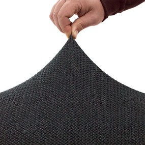 Super strečové poťahy HARMONIA antracitová taburetka (40 - 60 cm)