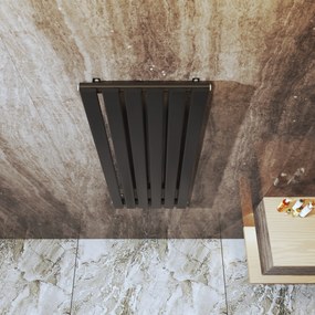 Gamma Vertical, vykurovacie teleso 450x1100 mm, 553 W, čierna matná, GMA-VERT-11045-BK