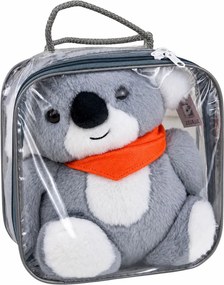 LEAN Toys Medvedík Koala – plyšová terapeutická hračka s váhou 1,3 kg, sivá, 35 cm
