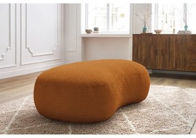 Podnožka z textílie bouclé v horčicovohnedej farbe Saint-Germain – Bobochic Paris