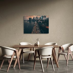 Sklenený obraz Manhattanu (70x50 cm)