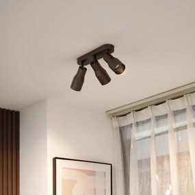 Zaoblené stropné bodové svetlo tmavá bronz GU10 50 mm 3-svetlo - Stanley