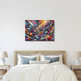 Sklenený obraz - Pestrofarebné graffiti (70x50 cm)