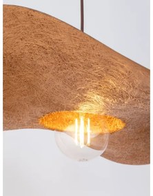 Luster na lanku KAPELLO 1xE27/60W/230V pr. 55 cm hnedá/medená