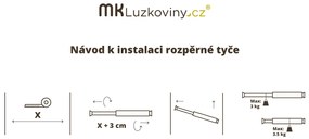 Tyč na sprchový záves 70/120 cm - biela