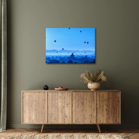 Obraz - Balóny nad krajinou (70x50 cm)