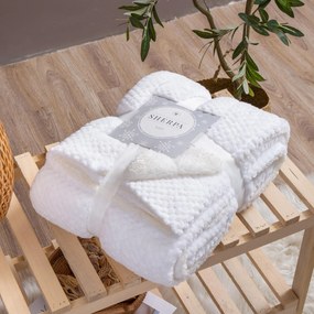 Deka SHERPA biela 150x200 cm