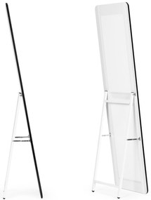 Veľké stojace obdĺžnikové zrkadlo, úzky rám, 148 cm