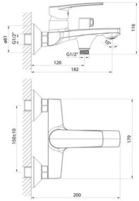 Samona - Vaňová batéria KORANA lesklý chróm