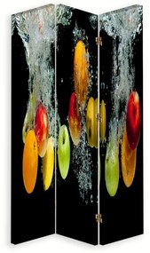 Gario Paraván Jablká vo vode Rozmery: 110 x 170 cm, Prevedenie: Otočný paraván 360°