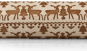 Toro Drevený valček s dekorom Sob, 38 cm