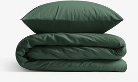 Goldea bavlnené posteľné obliečky - tmavo zelené 140 x 200 a 70 x 90 cm