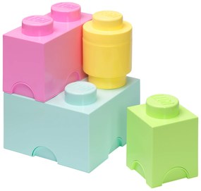 LEGO Úložný box, 4-dielna súprava (pastelová) (100371850)