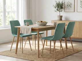 Mentolová zamatová stolička LAVA AQUA MINT