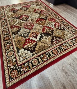 Klasický orientálny koberec Shiraz BCF Aztek červeno-béžový Rozmer: 80x350 cm
