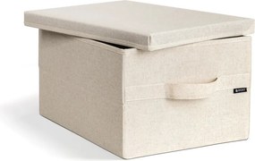 Béžový látkový úložný box s vekom 31x41x22 cm Soft Storage Medium – Bigso