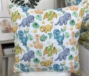 INTERMEDIC SK Obliečka na vankúš Dino 40x40 cm – 100 % bavlna, so zipsom