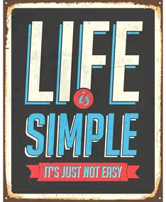 Ceduľa Live is Simple