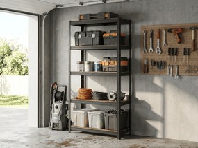 Kovový policový regál TAYLOR 5 políc 150x75 cm