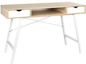 Písací stôl Nordic sonoma/ biely