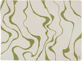 Zelená/krémovobiela deka 150x200 cm Felu – noo.ma