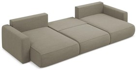 Svetlohnedá rozkladacia/s úložným priestorom rohová pohovka (do tvaru "U") Kapua – Makamii