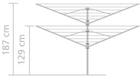 Brabantia Záhradný sušiak Lift-O-Matic 50m s krytom, vakom a štipce antracit
