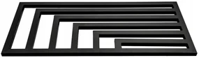 Regnis Kreon Zenit, vykurovacie teleso 1200x550 mm pre elektrickú vykurovaciu tyč, 630W, čierna matná, KZ120/55/BLACK/VYKUROVACIATYC
