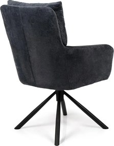 Set - 2 ks Otočná jedálenská stolička AVENBERG TESSA tmavosivá